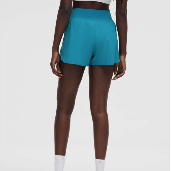 Lululemon Fast and Free High-Rise Classic-Fit Split Short 3" Hawaiian Blue - Picture 3 of 8